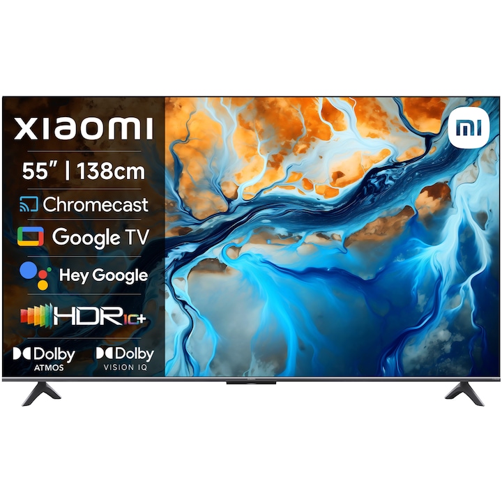 Televizor Xiaomi Mini LED S Mini, 138 cm, Smart Google TV, 4K Ultra HD, 100 Hz, Clasa G (Model 2025)
