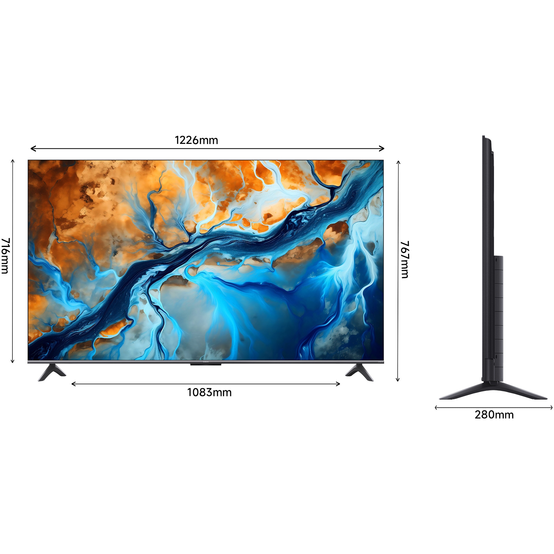 Televizor Xiaomi Mini LED S Mini, 138 cm, Smart Google TV, 4K Ultra HD, 100 Hz, Clasa G (Model 2025)
