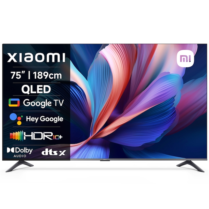Televizor Xiaomi QLED A Pro, 189 cm, Smart Google TV, 4K Ultra HD, Clasa F (Model 2025)
