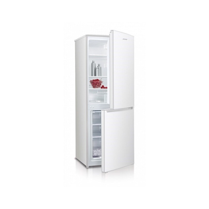 Frigider cu congelator MPM, 215l, alb, 3 rafturi frigider, 3 rafturi congelator