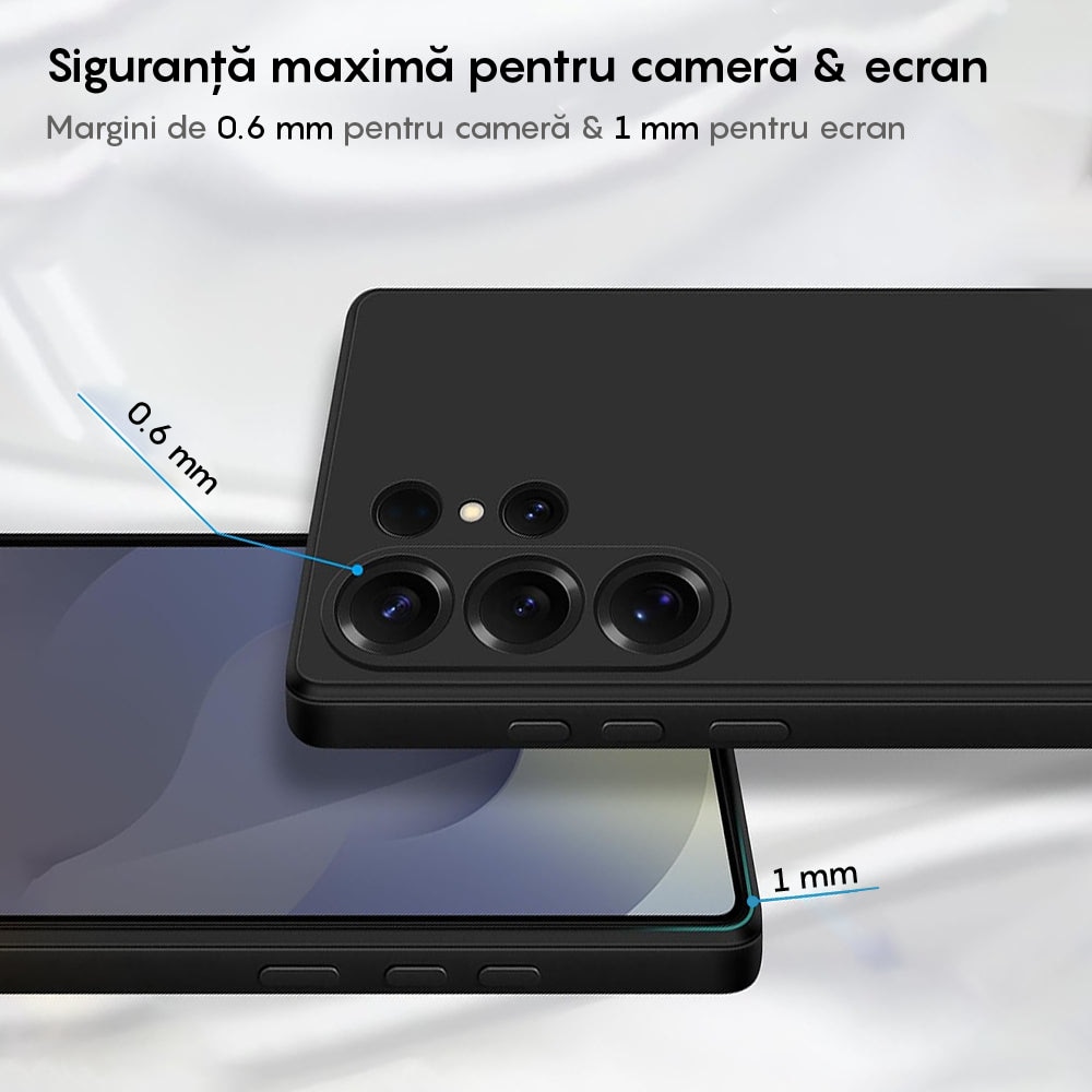 Husa CASEY STUDIOS compatibila cu Samsung Galaxy S25 Ultra, Soft Silicone Premium, Microfibra in Interior, pentru Incarcare Wireless, Margini Ridicate pentru Protectia Ecranului si a Camerelor