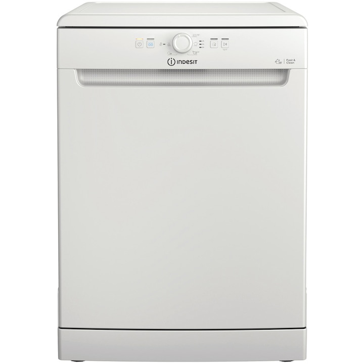 Masina de spalat vase Indesit D2F HK26, 14 seturi, 6 programe, Clasa E, 60 cm, Alb