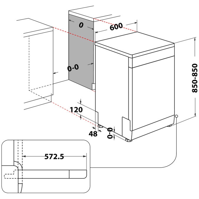 Masina de spalat vase Indesit D2F HK26, 14 seturi, 6 programe, Clasa E, 60 cm, Alb