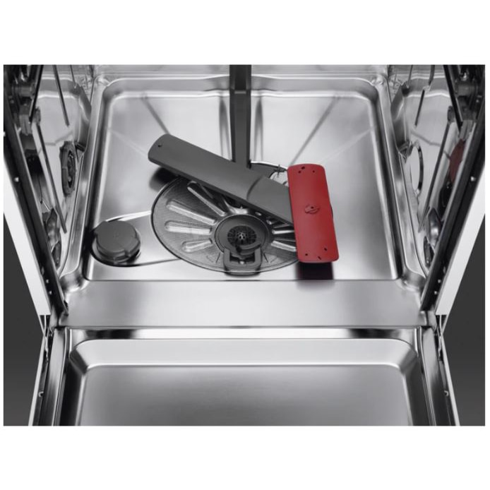 Masina de spalat vase semi-incorporabila AEG FEE72706PM, 15 seturi, 9 programe, Clasa E, AirDry, Afisaj digital, Motor Inverter, SatelliteClean, 60 cm