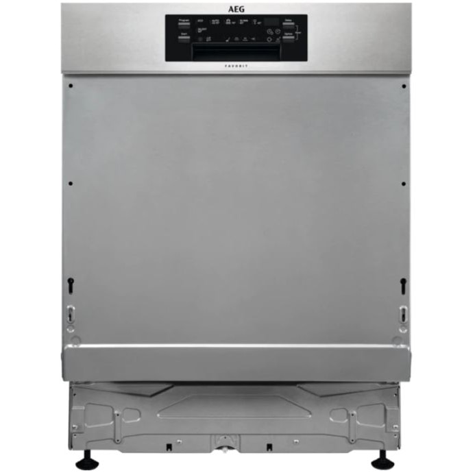 Masina de spalat vase semi-incorporabila AEG FEE72706PM, 15 seturi, 9 programe, Clasa E, AirDry, Afisaj digital, Motor Inverter, SatelliteClean, 60 cm