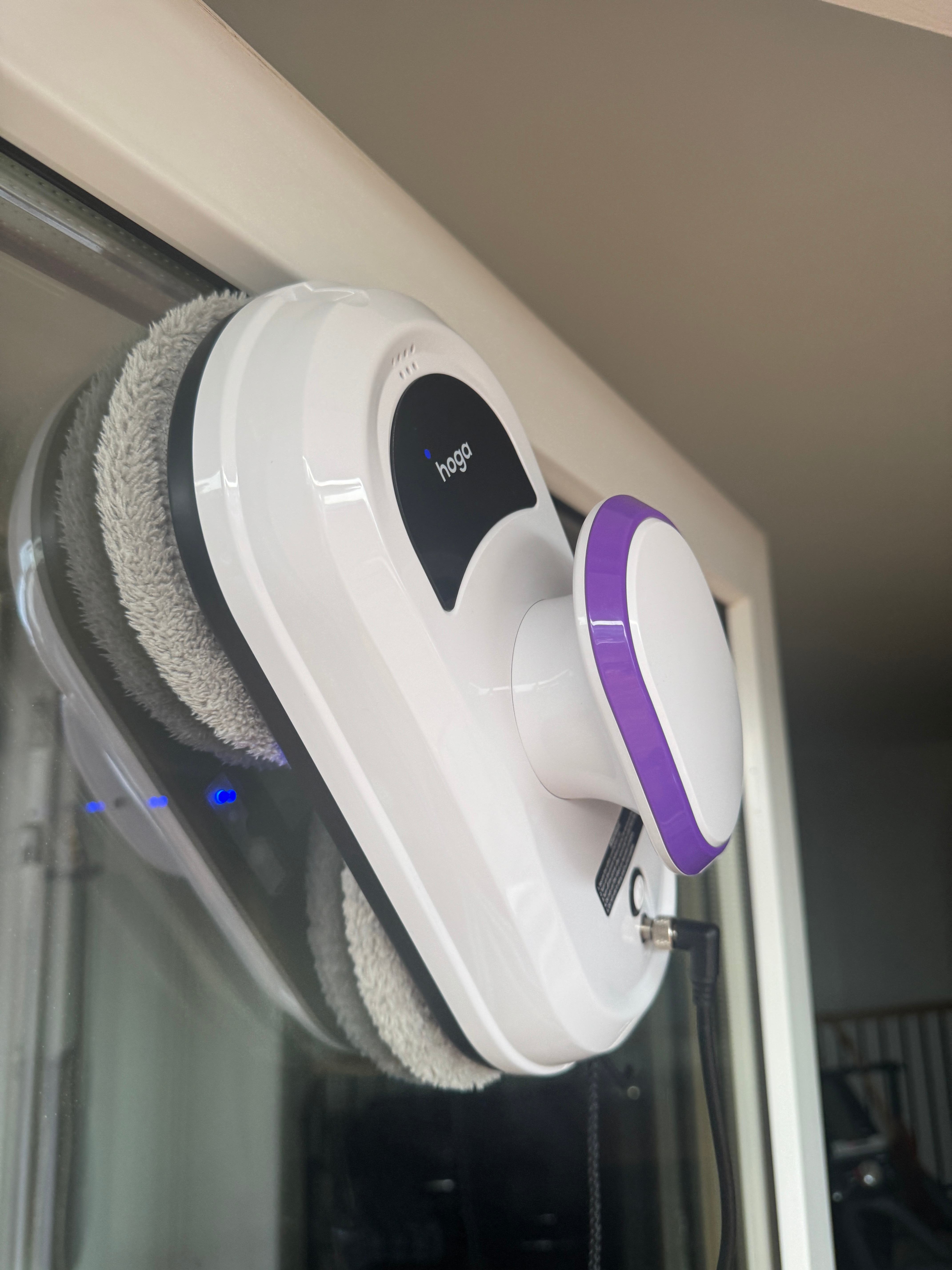 Robot de curățare a geamurilor HOGA W10 avansat, cu frânghie de siguranță, telecomandă și 10 lavete de curățare