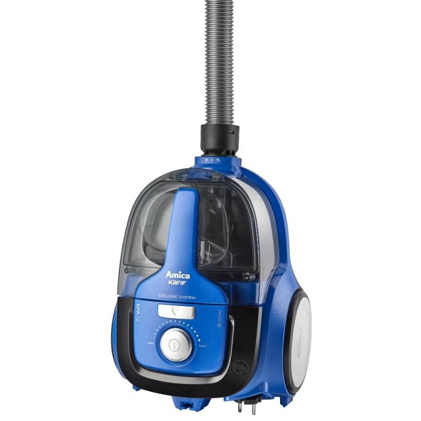 Aspirator fara sac Amica Karif VI2041, 800 W, 1.5 l, Albastru