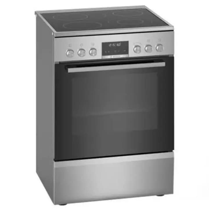 Aragaz Bosch Serie 6 HKS79U250, ceramic/inox, negru argintiu