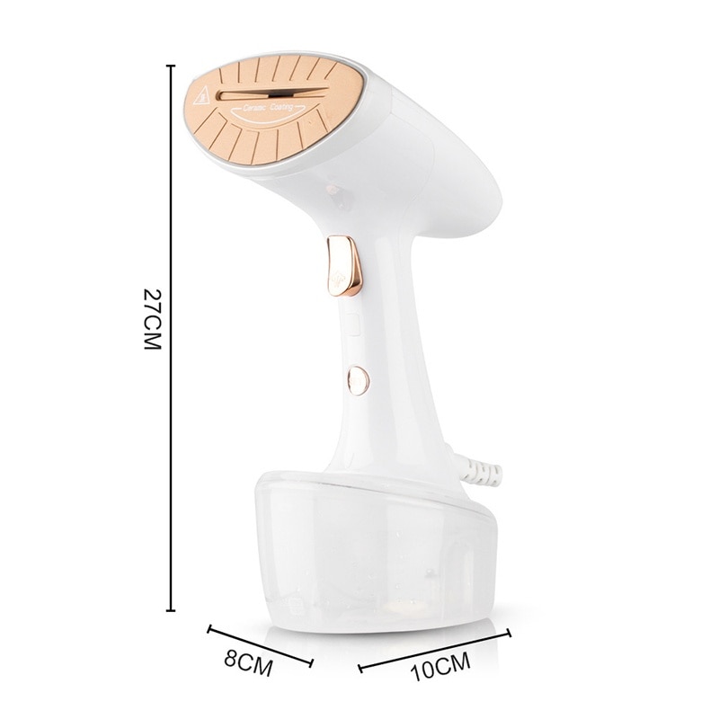 Aparat de calcat vertical portabil cu abur Ironing, Fudisenn，putere 1600W, rezervor 300ml, Functie Anti Calcar si Auto Curatare, 2 niveluri de putere, auto oprire, talpa ceramica, Alb，27×10×8cm