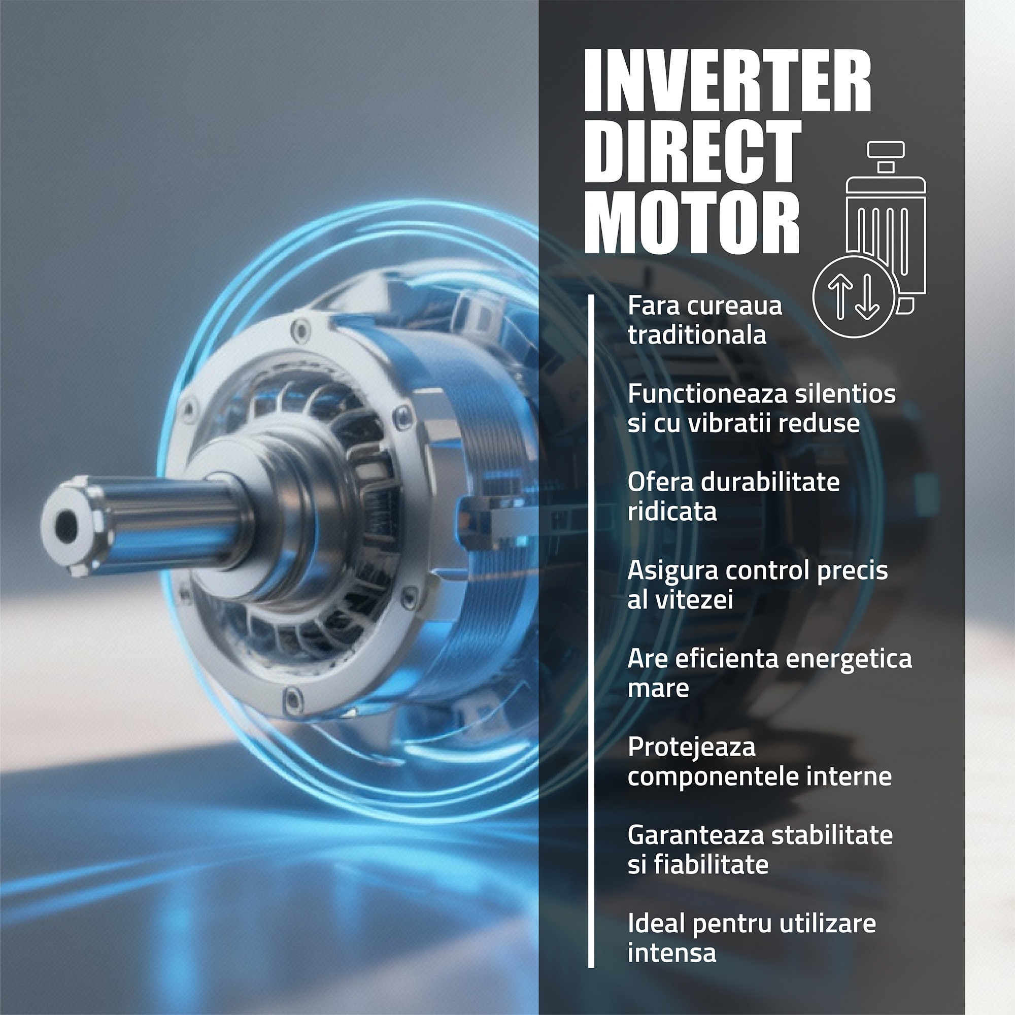 Masina de spalat rufe Samus WSEDI8128IDM, 8 kg, 1200 rpm, Clasa energetica A, Inverter Direct Motor