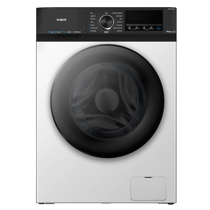 Masina de spalat rufe Samus WSEDI8128IDM, 8 kg, 1200 rpm, Clasa energetica A, Inverter Direct Motor