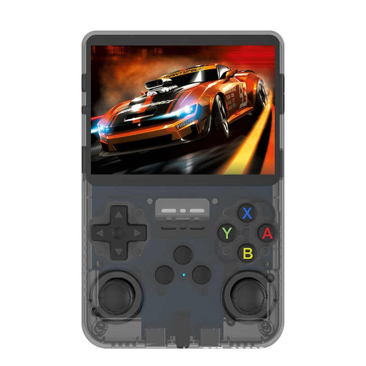 Consola Retro Ultra Portabila Premium, 64GB cu 20.000 de Jocuri Preinstalate, Quad Core Cortex-A53 1.5GHz, 1GB DDR3, IPS LCD 3.5" 640x480, 3500 mAh, Negru