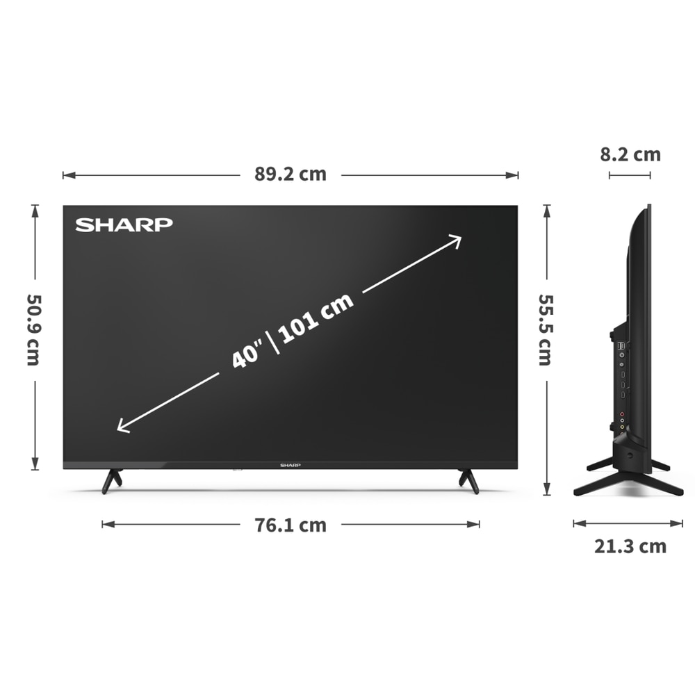 Televizor LED Sharp 101 cm 40" 40HA1205E, Full HD, CI+