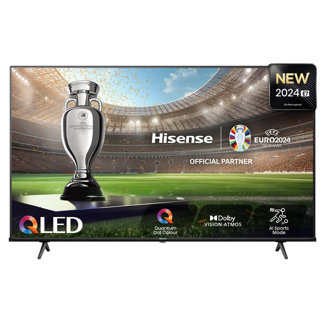 Televizor QLED Smart HISENSE 50E7NQ, Ultra HD 4K, HDR, 126cm, rezolutie 4K, 3840 x 2160 pixeli, Negru
