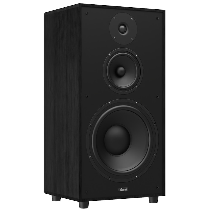 Boxe pasive de podea Indiana Line Utah 5, Sistem cu 3 cai, dual bass reflex, Black Ash
