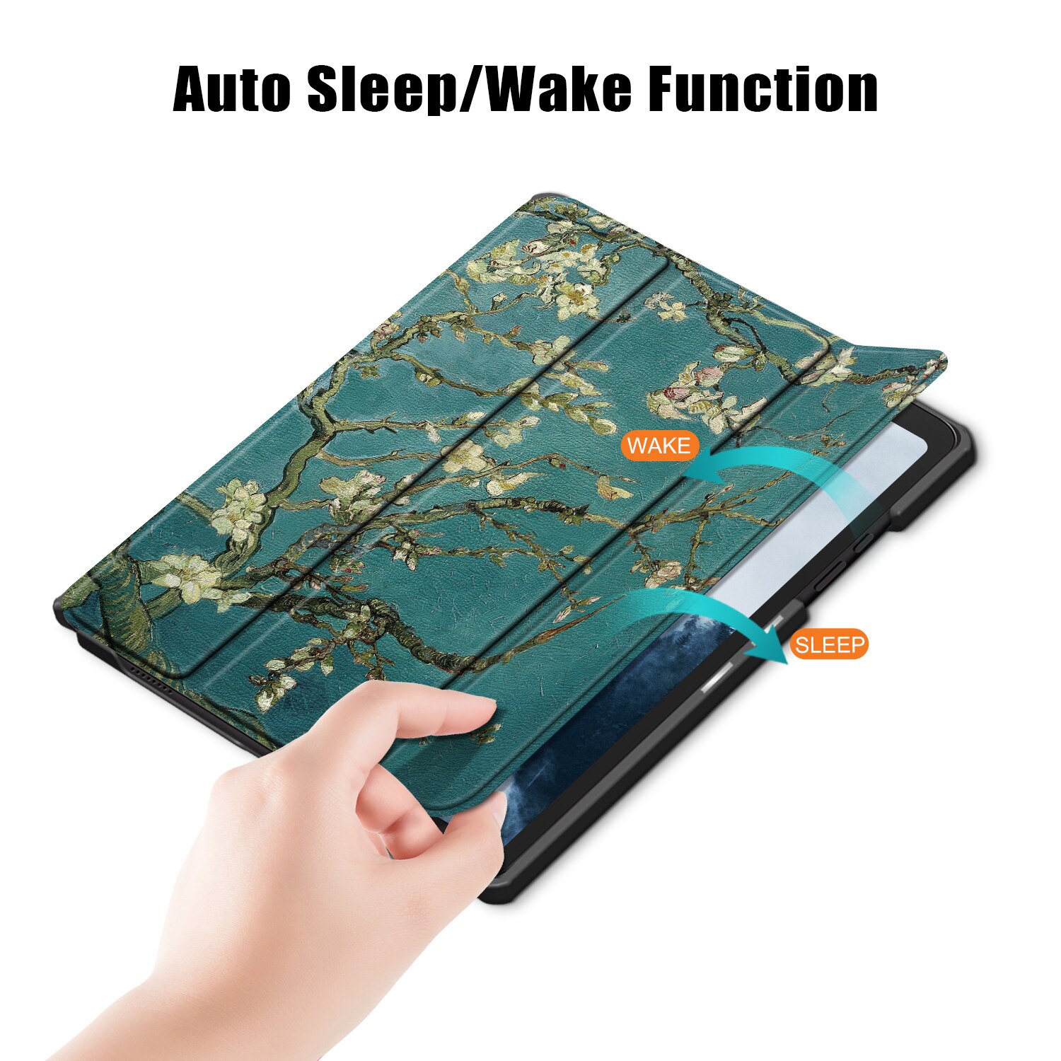 Husa de protectie premium Natty Pell, compatibila cu Samsung Galaxy Tab A7 2020 (SM-T500/SM-T505/SM-T507) - Floral