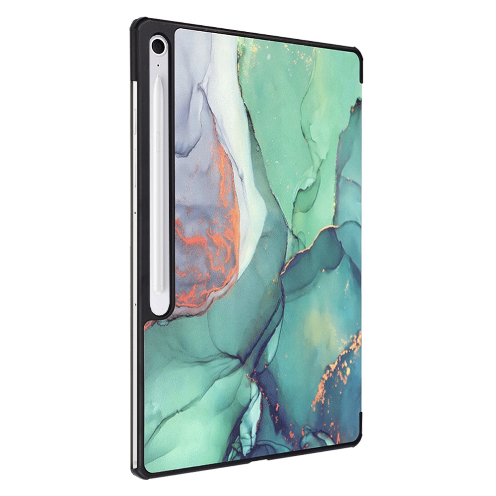 Husa pentru Samsung Galaxy Tab S10 FE+ Plus 13.1 inch tip stand functie sleep/wake-up protectie 360 - Verde