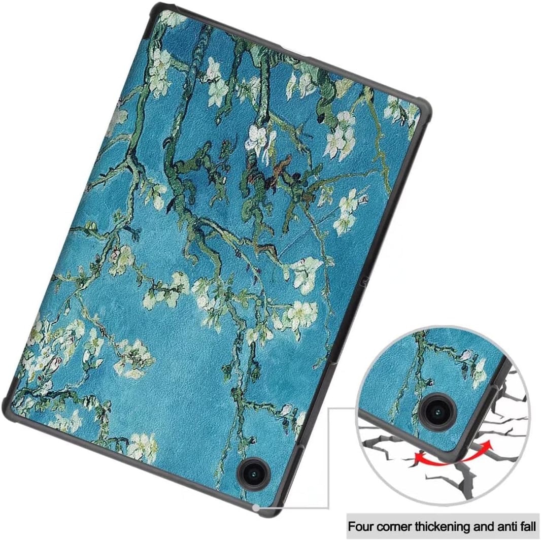 Husa Slim Natty Pell, Smart Cover, Trifold, pentru tableta Samsung Galaxy Tab A8 10.5 inch (2022/2021) SM-X200 / X205 / X207 - Floral