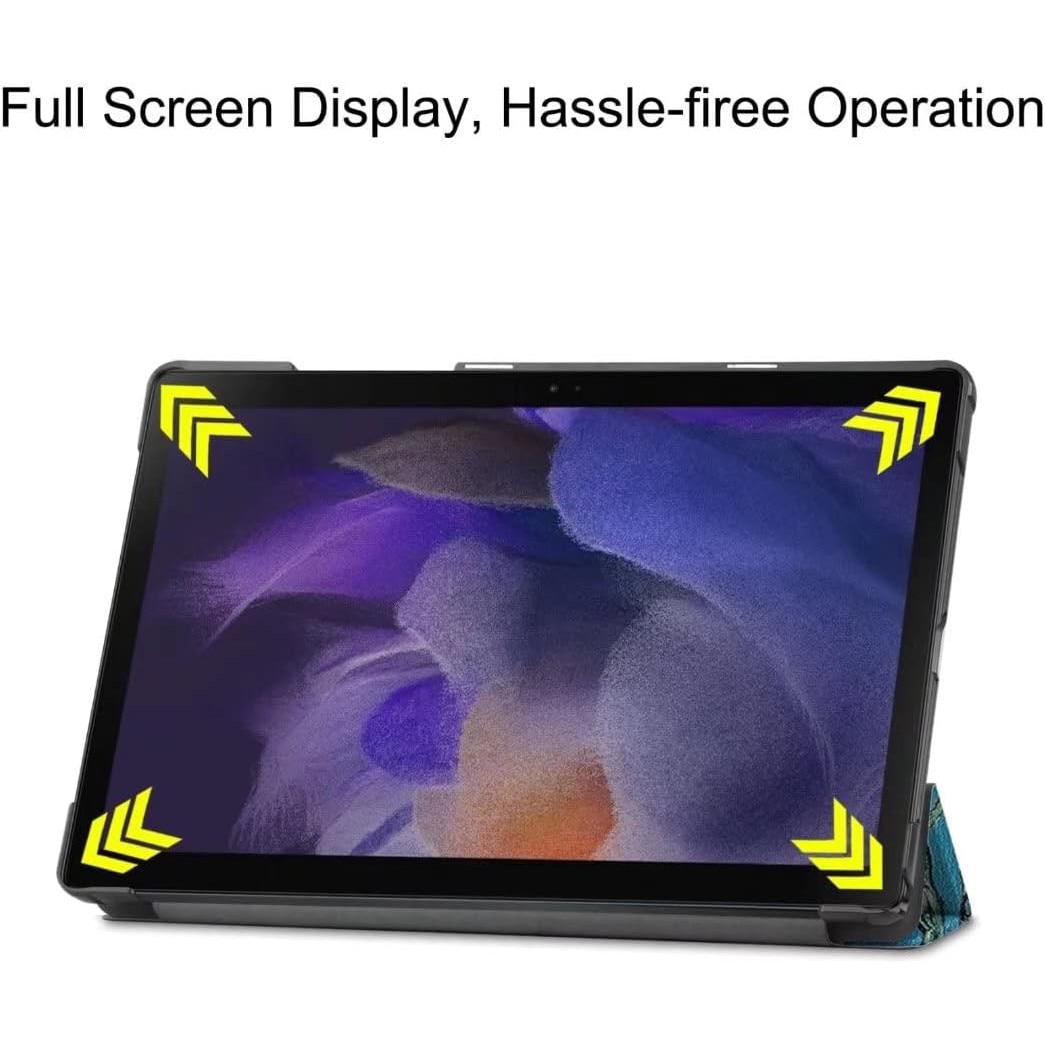 Husa Slim Natty Pell, Smart Cover, Trifold, pentru tableta Samsung Galaxy Tab A8 10.5 inch (2022/2021) SM-X200 / X205 / X207 - Floral