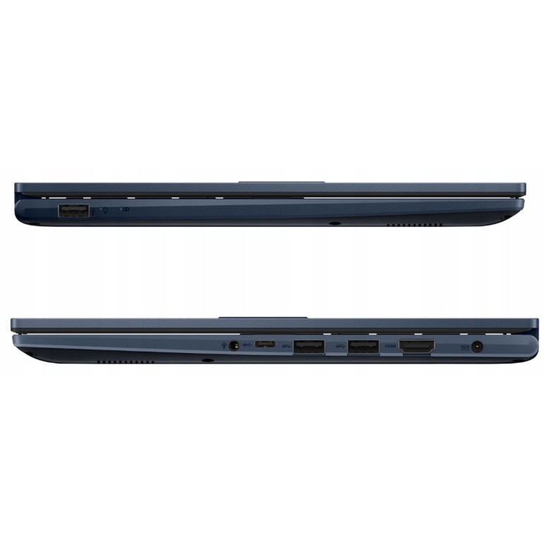 Set Laptop Asus Vivobook 14, Procesor Intel Core I3 1315U, Memorie 16Gb Ram Ddr4, Stocare 512Gb Ssd M.2 Pcie, Sistem De Operare Windows 11 Home, Culoare Quiet Blue, Portabilitate Maxima