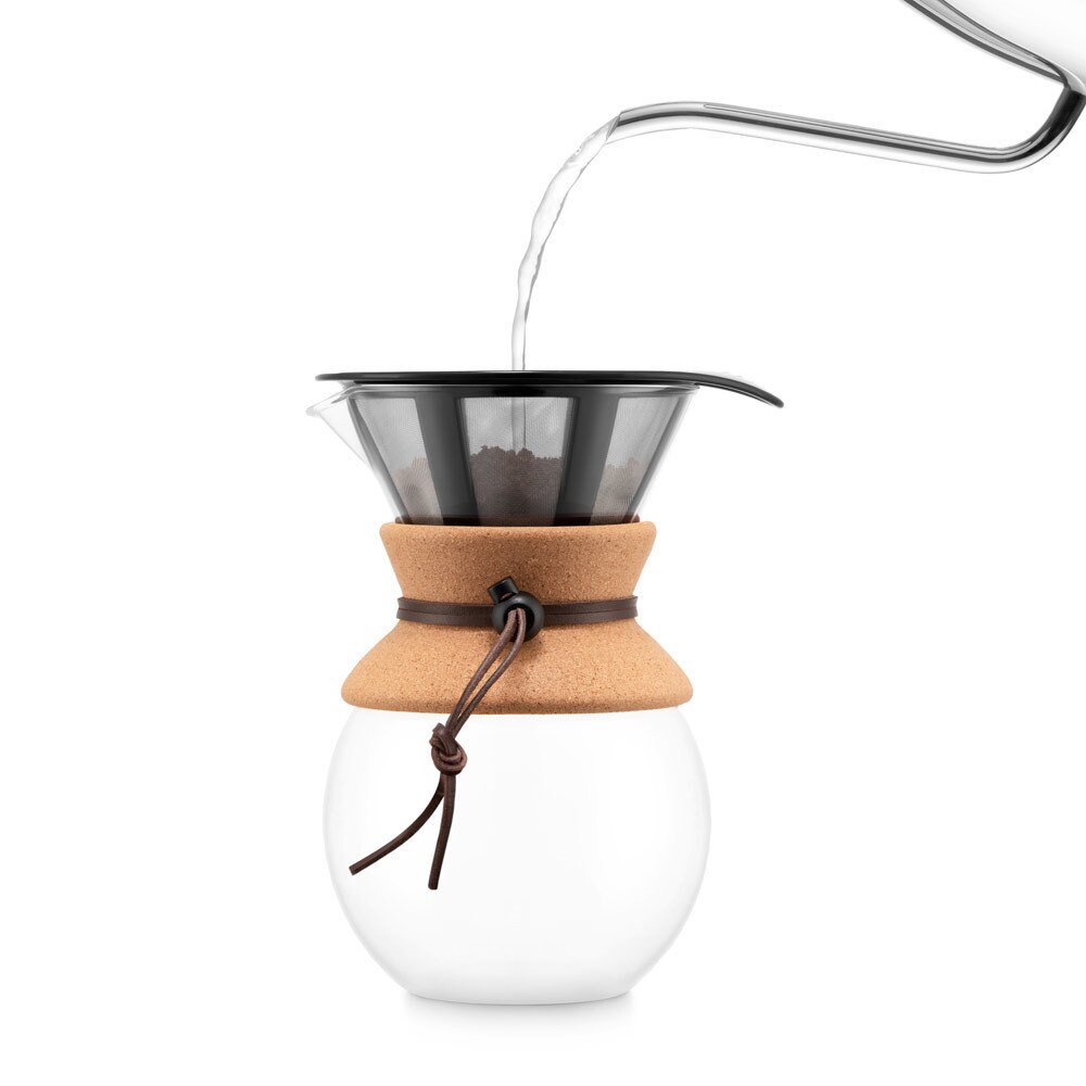 Cafetiera, Bodum by AleXer, 42FEB232174, 1000 ml, 160x217x136 mm, Otel, Natur, saculet voiaj inclus