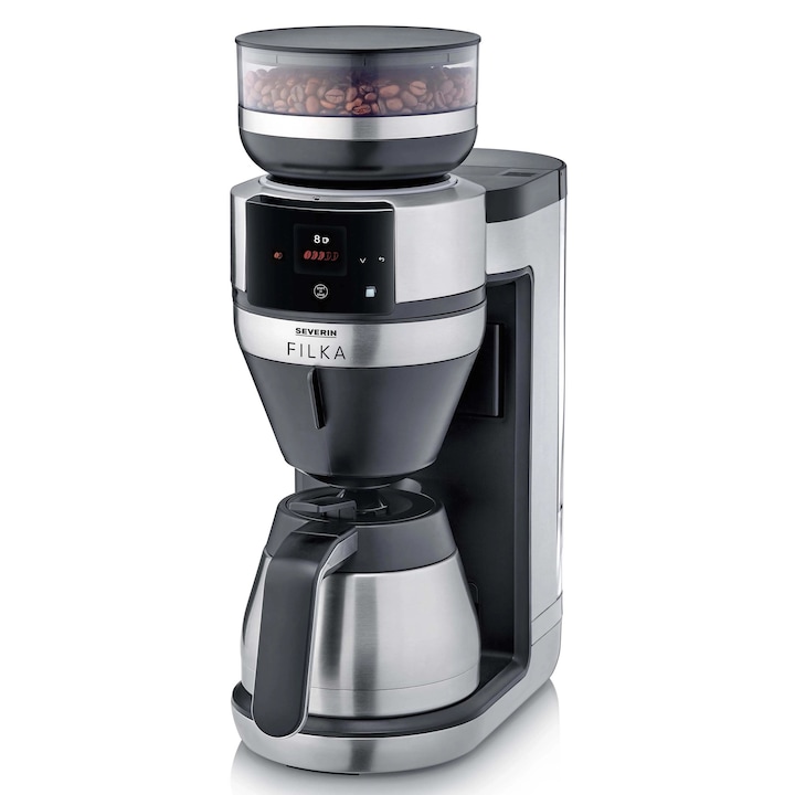Cafetiere Severin, 1520W, termos, programare, negru
