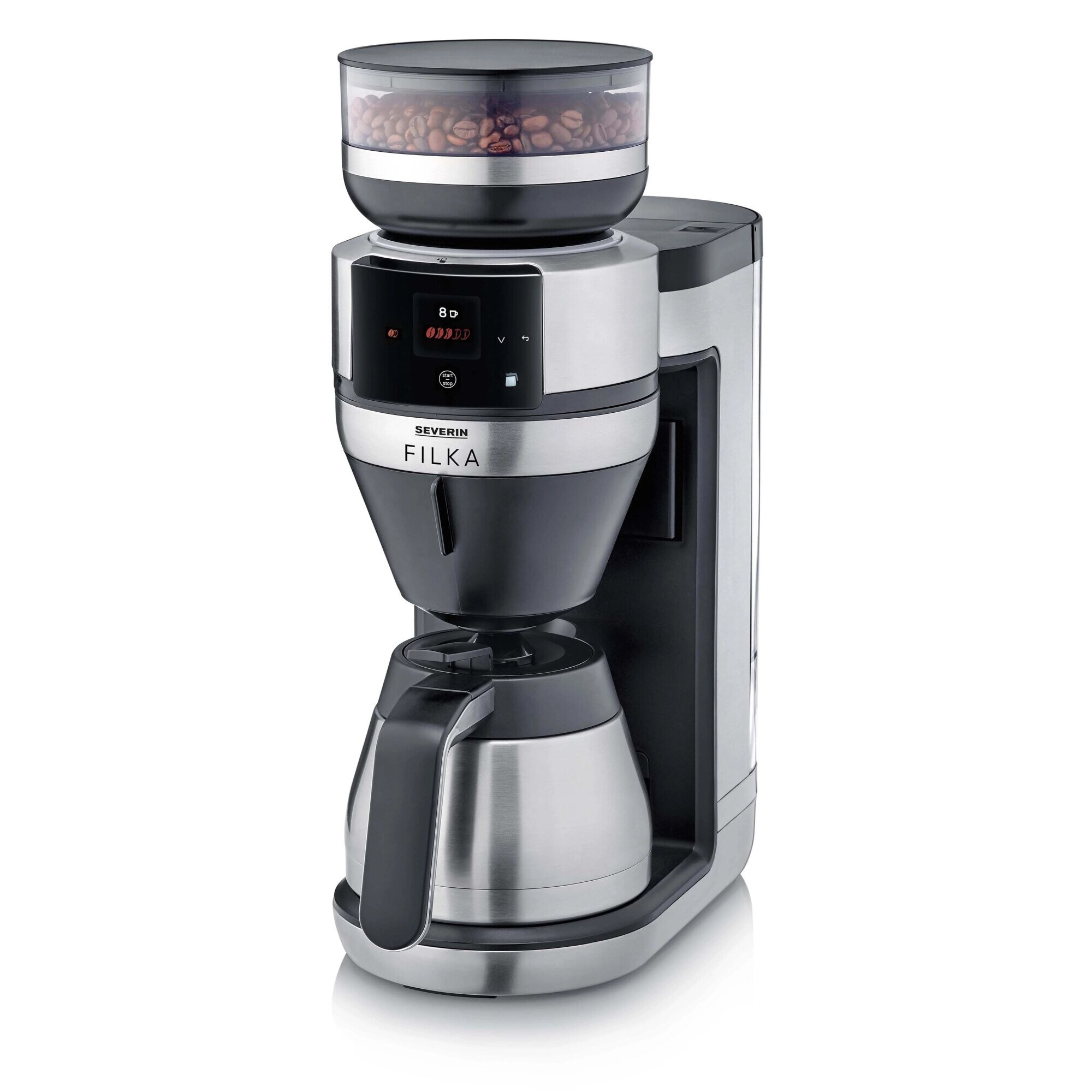 Cafetiere Severin, 1520W, termos, programare, negru