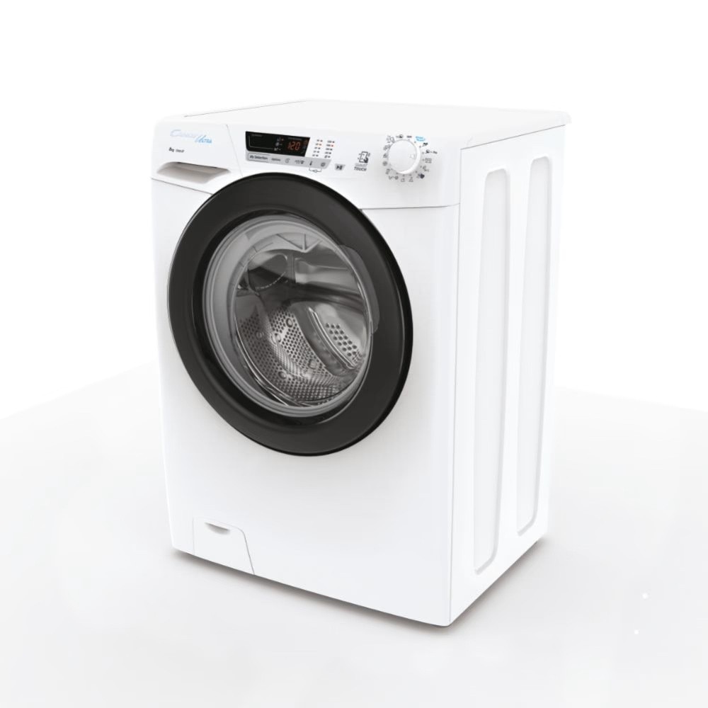 Masina de spalat rufe Candy HCU1282DWB4/1-S, clasa B, 1200 RPM, 8 kg, Kg Detector, Calcare usoara, Alba