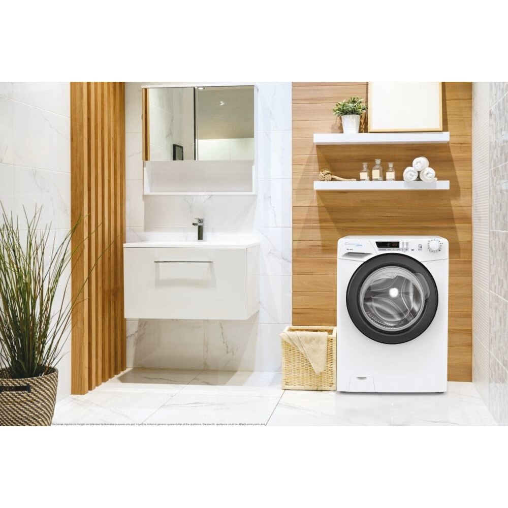 Masina de spalat rufe Candy HCU1282DWB4/1-S, clasa B, 1200 RPM, 8 kg, Kg Detector, Calcare usoara, Alba