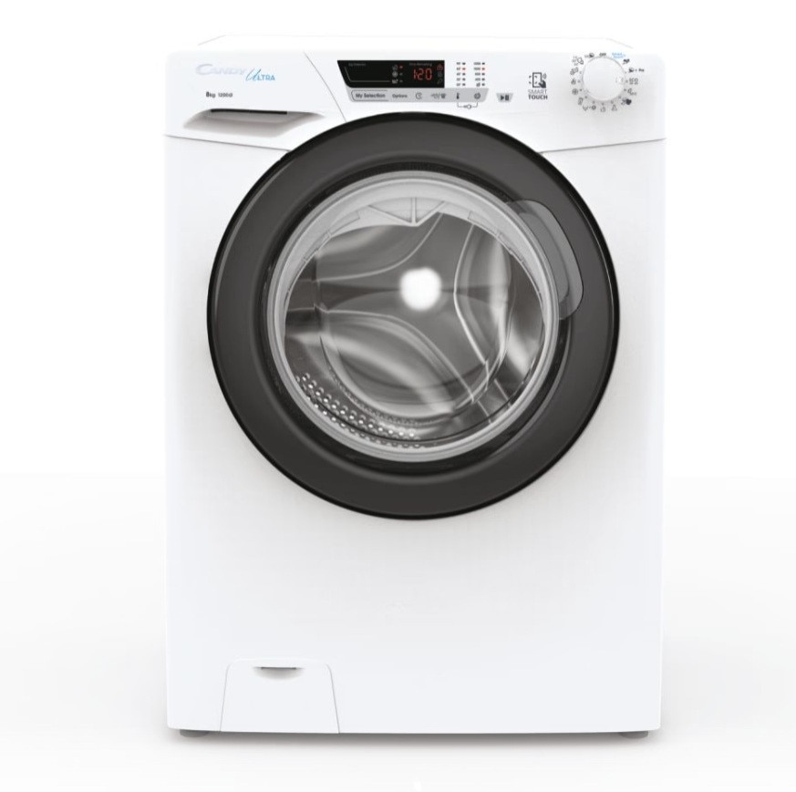 Masina de spalat rufe Candy HCU1282DWB4/1-S, clasa B, 1200 RPM, 8 kg, Kg Detector, Calcare usoara, Alba