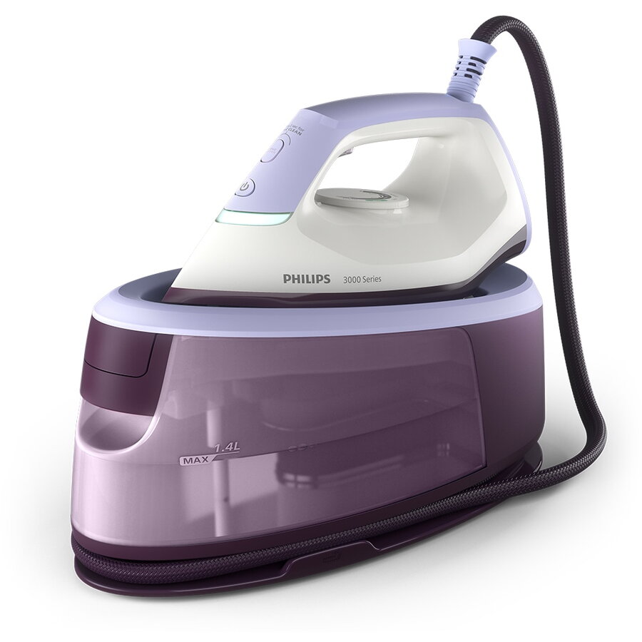 Statie de calcat Seria 3000 PSG3000/30, 2400W, 350g/min, 1.4l, Talpa Ceramica, Alb-Mov
