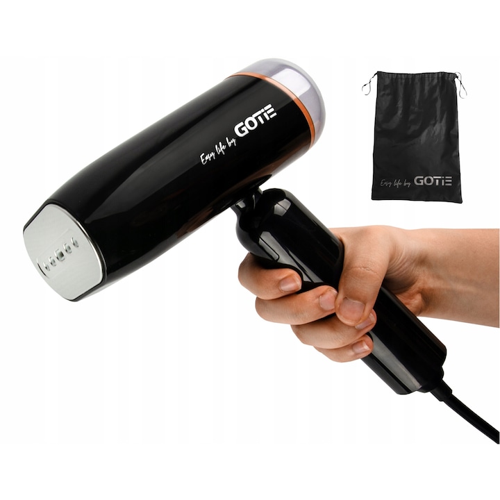 Aparat de calcat cu aburi Gotie GPU-1400C, 1400W, rezervor 110ml, compacta, cu husa de transport