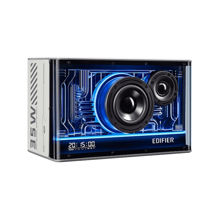 Boxa, Bluetooth de birou, Edifier QD35 cu incarcator GaN, alb