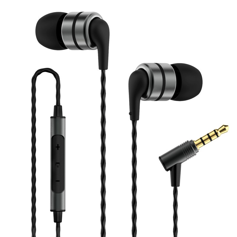 Casti cu fir SoundMAGIC E80C, in ear, microfon, izolare zgomot, culoare Black Gunmetal, lungime cablu 1.2m