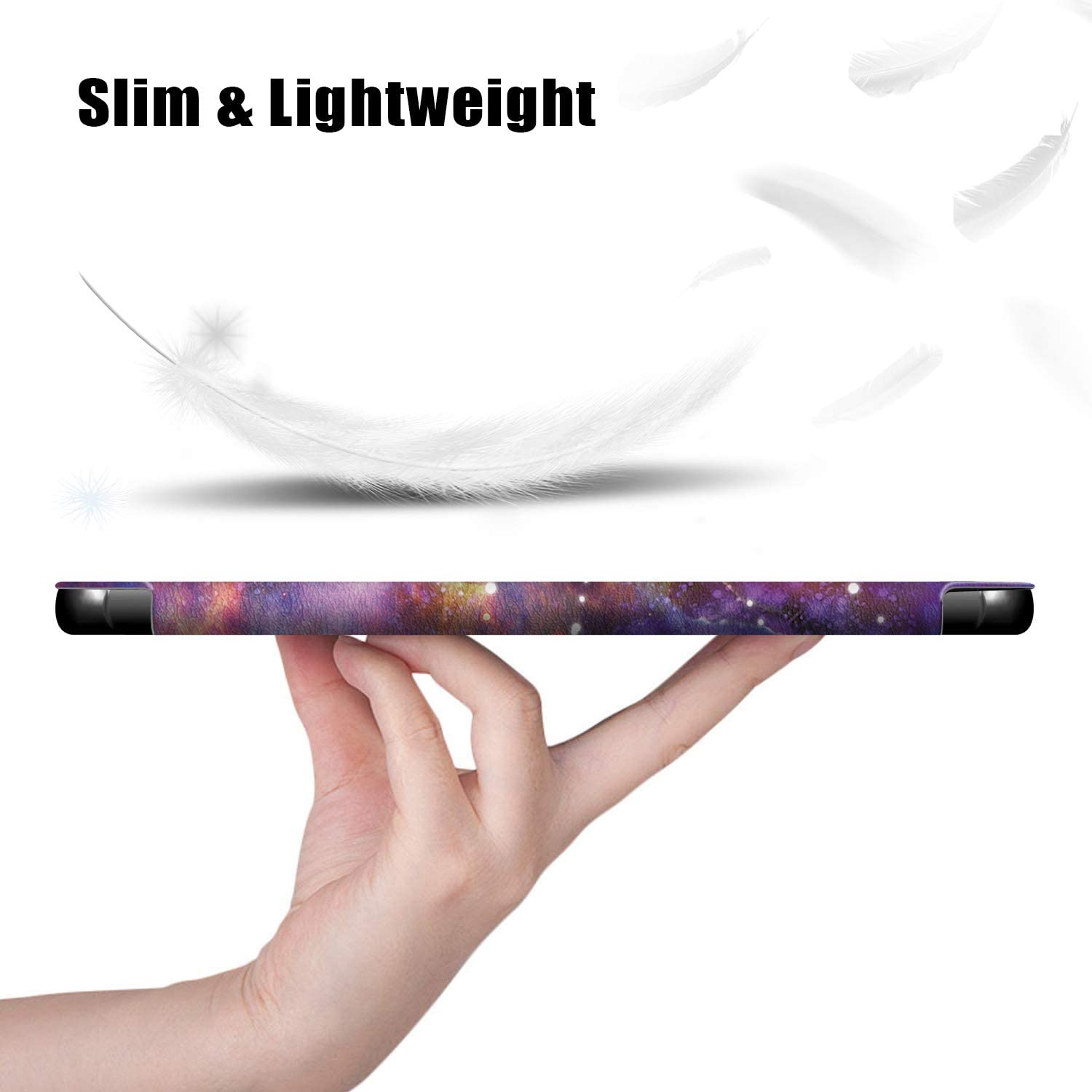 Husa Slim Sigloo, Smart Cover, Trifold, pentru tableta LENOVO Tab M10 3rd Gen(TB-328FU, TB-328XU ), 10.1 inch, model Galaxy