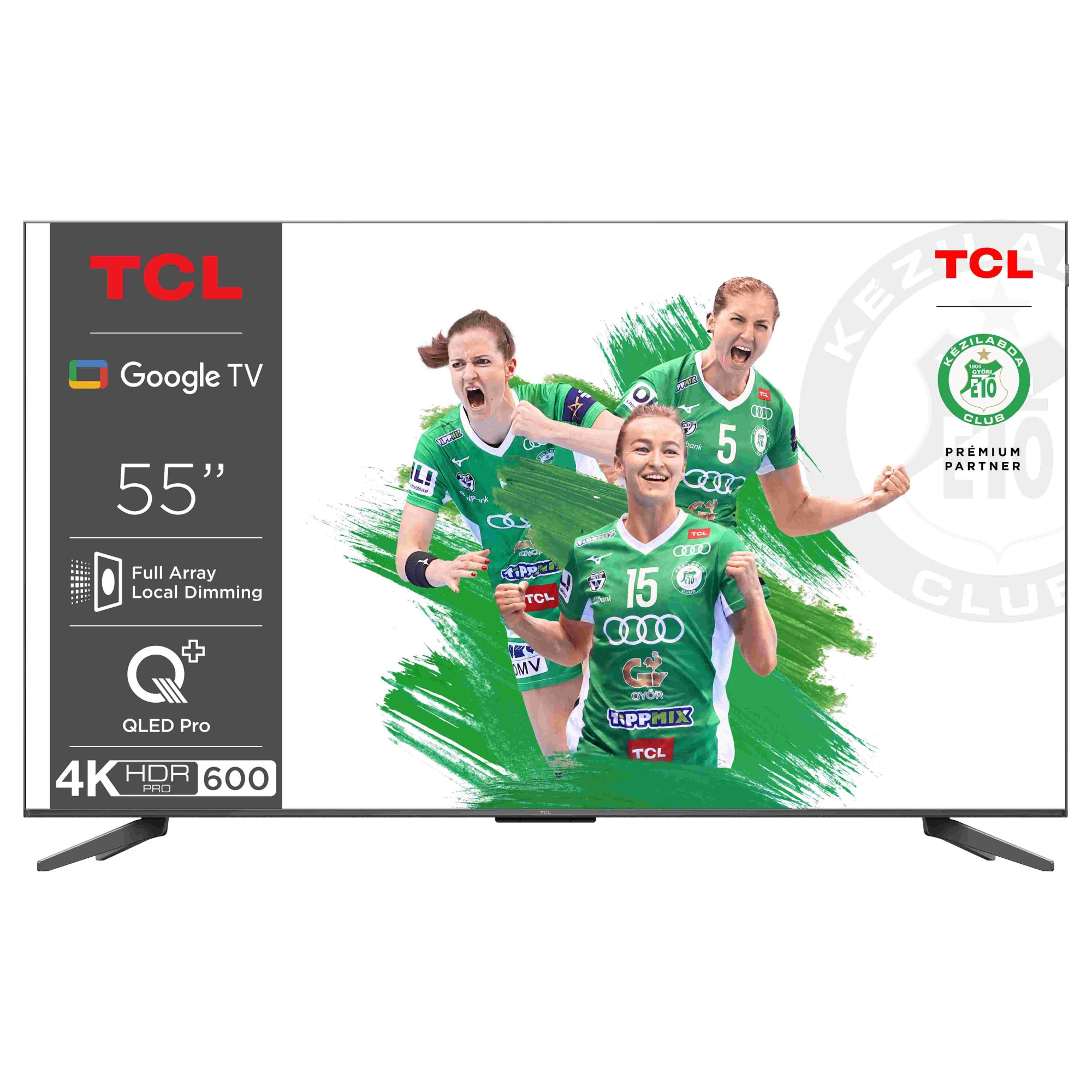Televizor TCL QLED 55C655 Pro, 139 cm, Smart Gloogle TV, 4k Ultra HD, Clasa F (Model 2024)