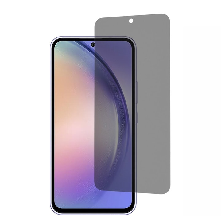 Folie Sticla Securizata Flippy Privacy pentru Xiaomi Redmi Note 13, 2.5D, Negru Transparent