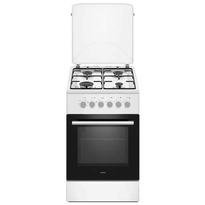 Aragaz gaz-electric MPM, model 56-KGM-04, alb