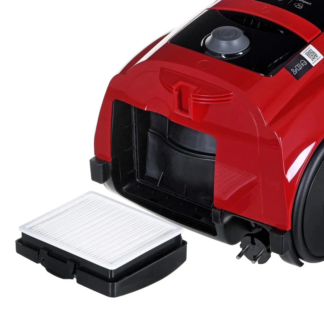 Aspirator fara sac Samsung VCC45W0S3R/XSB, 1.3 l, 750 W, Air Track, Tub telescopic, Rosu