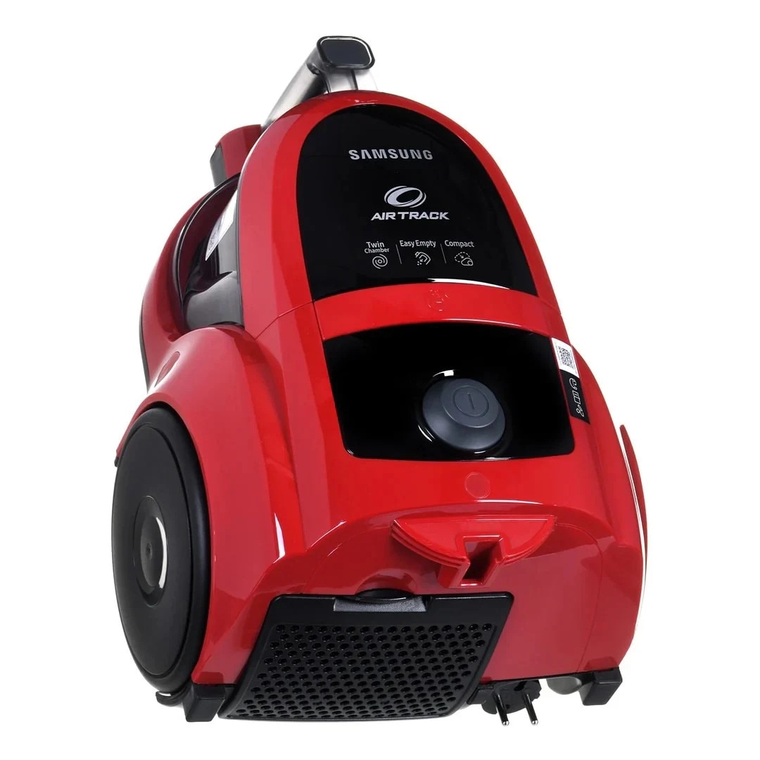 Aspirator fara sac Samsung VCC45W0S3R/XSB, 1.3 l, 750 W, Air Track, Tub telescopic, Rosu