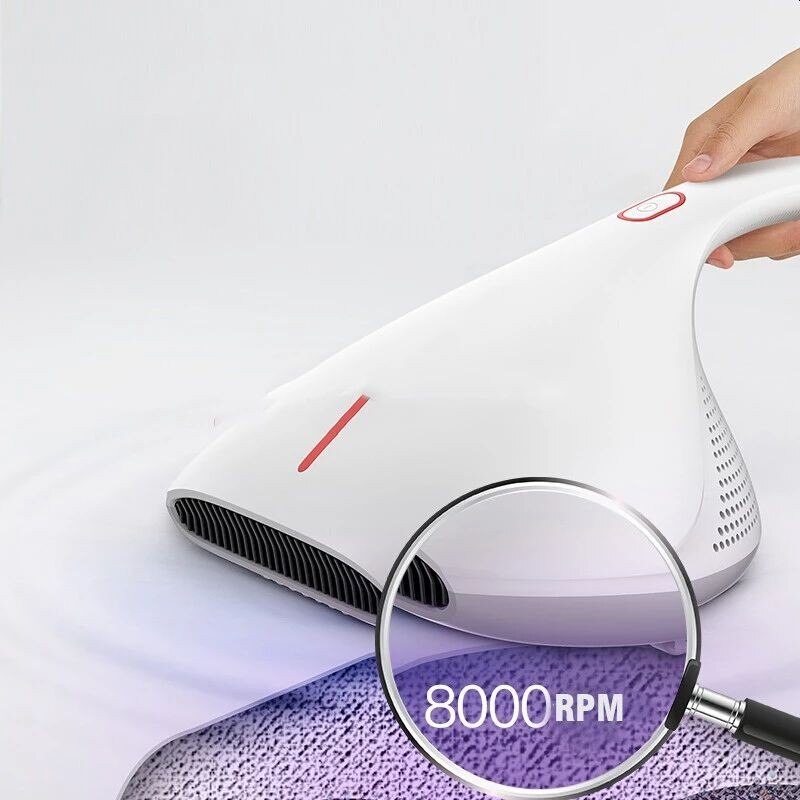 Aspirator Xiaomi Deerma, sterilizare germicida cu lumina UVC, 450W, vacuum, jet aer cald 50 grade, 8000 rpm, filtru HEPA