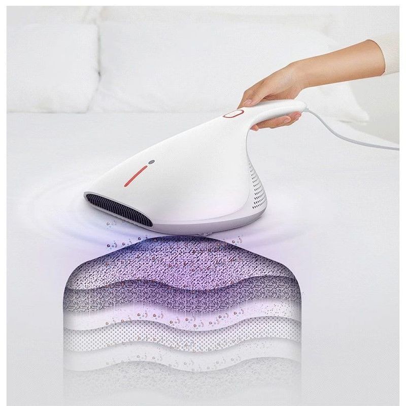 Aspirator Xiaomi Deerma, sterilizare germicida cu lumina UVC, 450W, vacuum, jet aer cald 50 grade, 8000 rpm, filtru HEPA