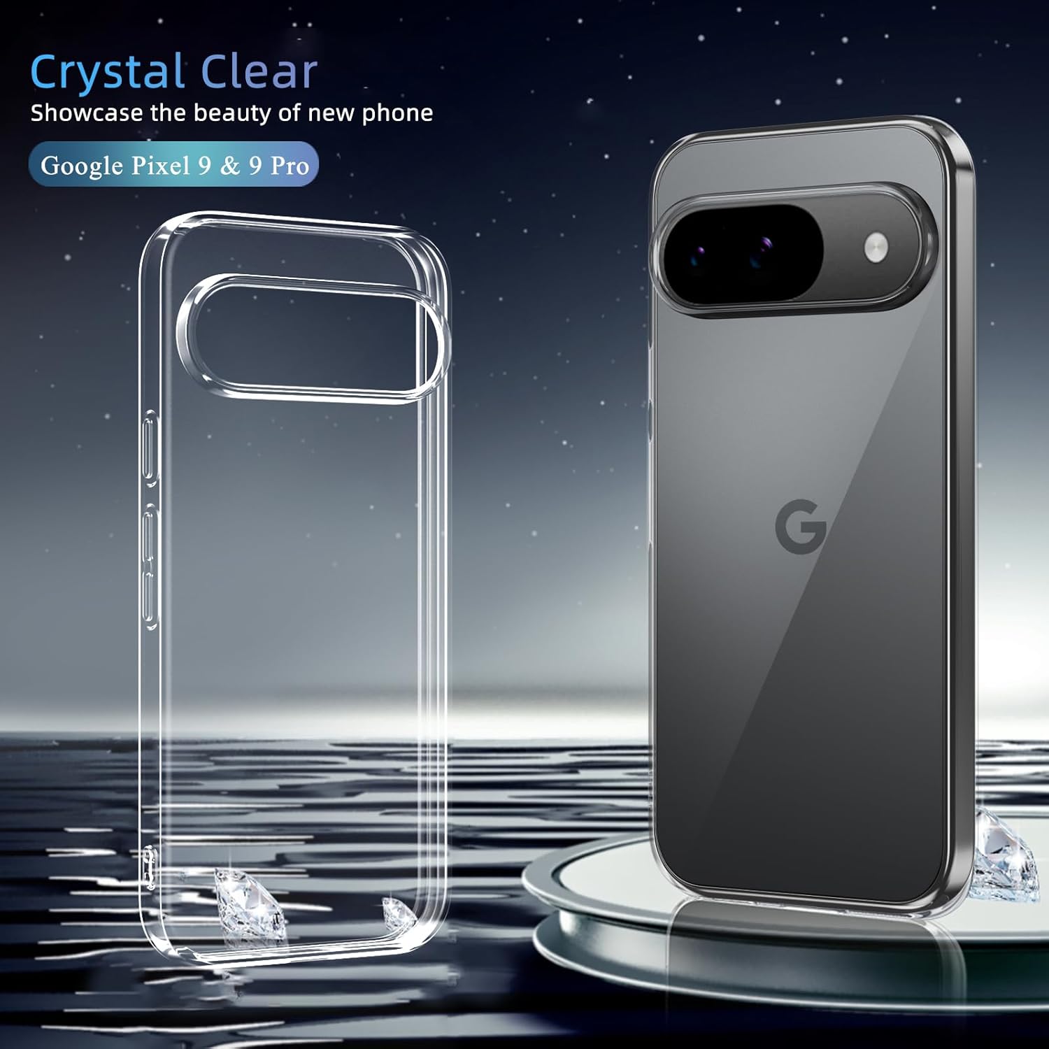 Husa protectie Mat-Tech compatibila cu Google Pixel 9 / Pixel 9 Pro, Anti-soc, 2MM, Protectie Camera, Decupaje Precise, Rezistenta la impact, Margini ridicate pentru protectia ecranului, Transparenta