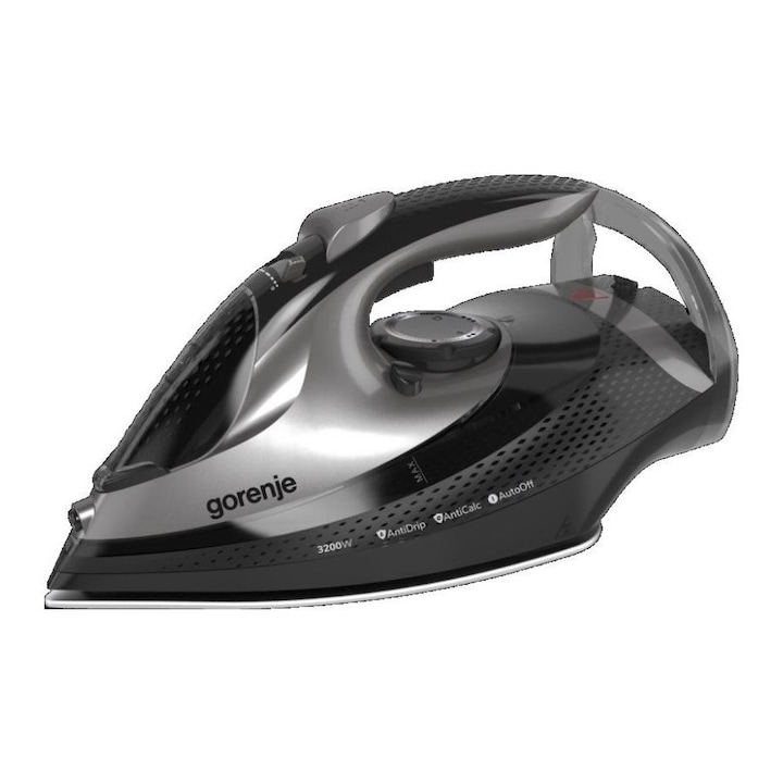 Fier de calcat, Gorenje, SIH3200BKS, ceramic, 250g/min, 0.42l, negru