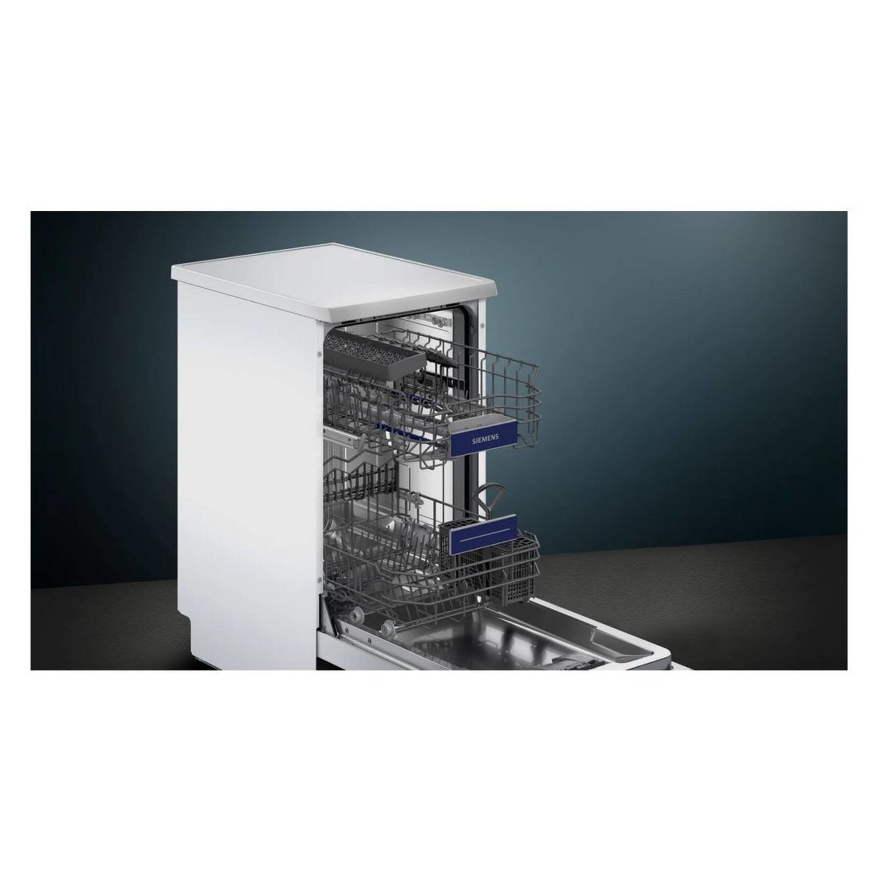 Masina De Spalat Independenta Siemens SR23EW24KE, Clasa C, HomeConnect, 10 Seturi, 6 Programe, Alb