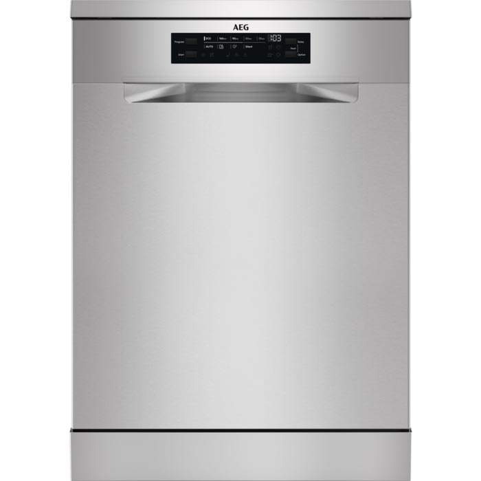 Masina de spalat vase AEG, 15 seturi, 9 programe, Clasa D, AirDry, Inox