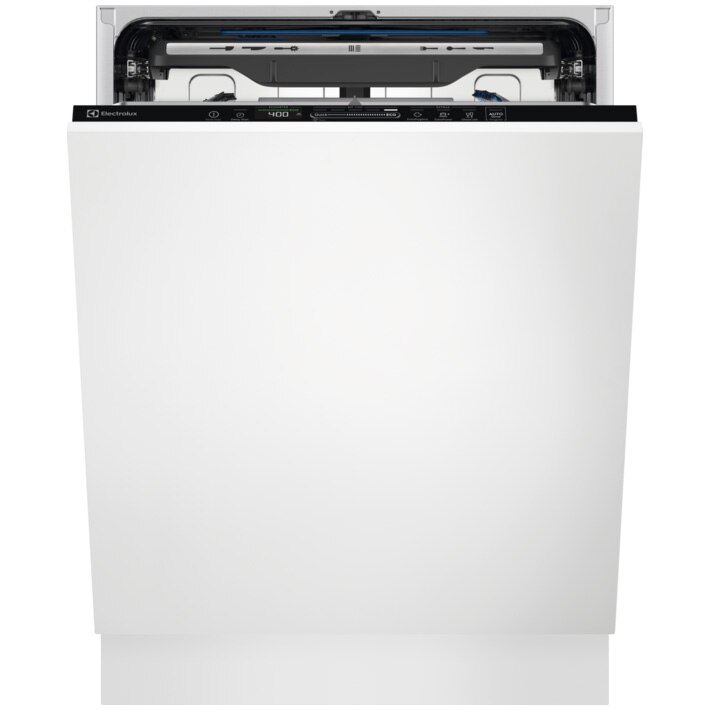 Masina de spalat vase incorporabila Electrolux KEMB9310L, 15 seturi, 8 programe, Clasa D, AirDry, QuickSelect, Usa slide, Motor inverter, Brat SatelliteClean, Afisaj digital, Indicator luminos pe podea, Start intarziat, 60 cm