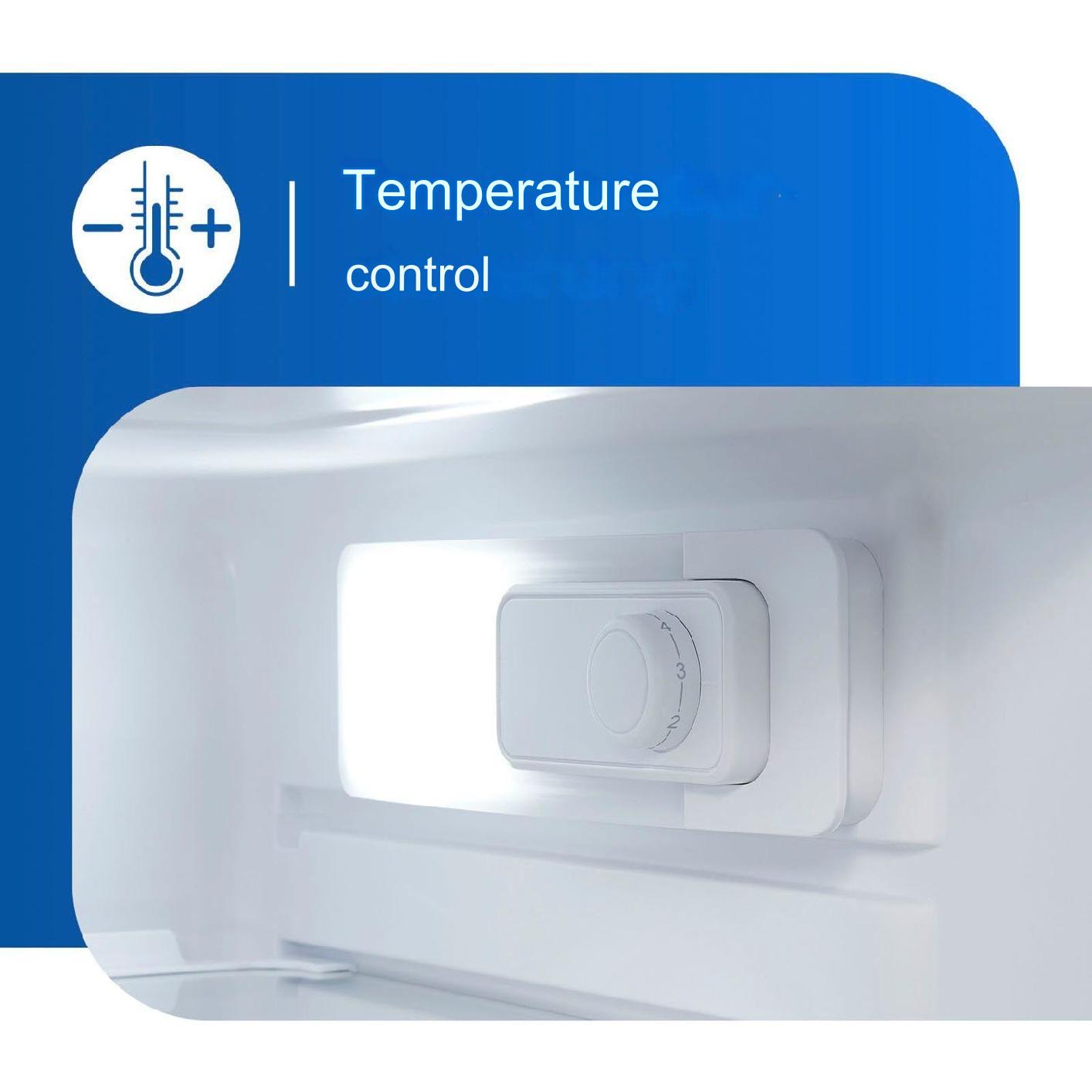 Frigider minibar Exquisit, H 85.5 cm, capacitate 127 litri, undercounter, usa reversibila, control temperatura, compartiment pentru legume/fructe, ideal pentru HoReCa/birou/rulota, iluminat interior LED, picioare ajustabile, alb