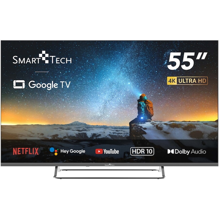 Televizor SmartTech LED 55UG02V, 139 cm, Smart WebOS, 4K Ultra HD, Clasa E