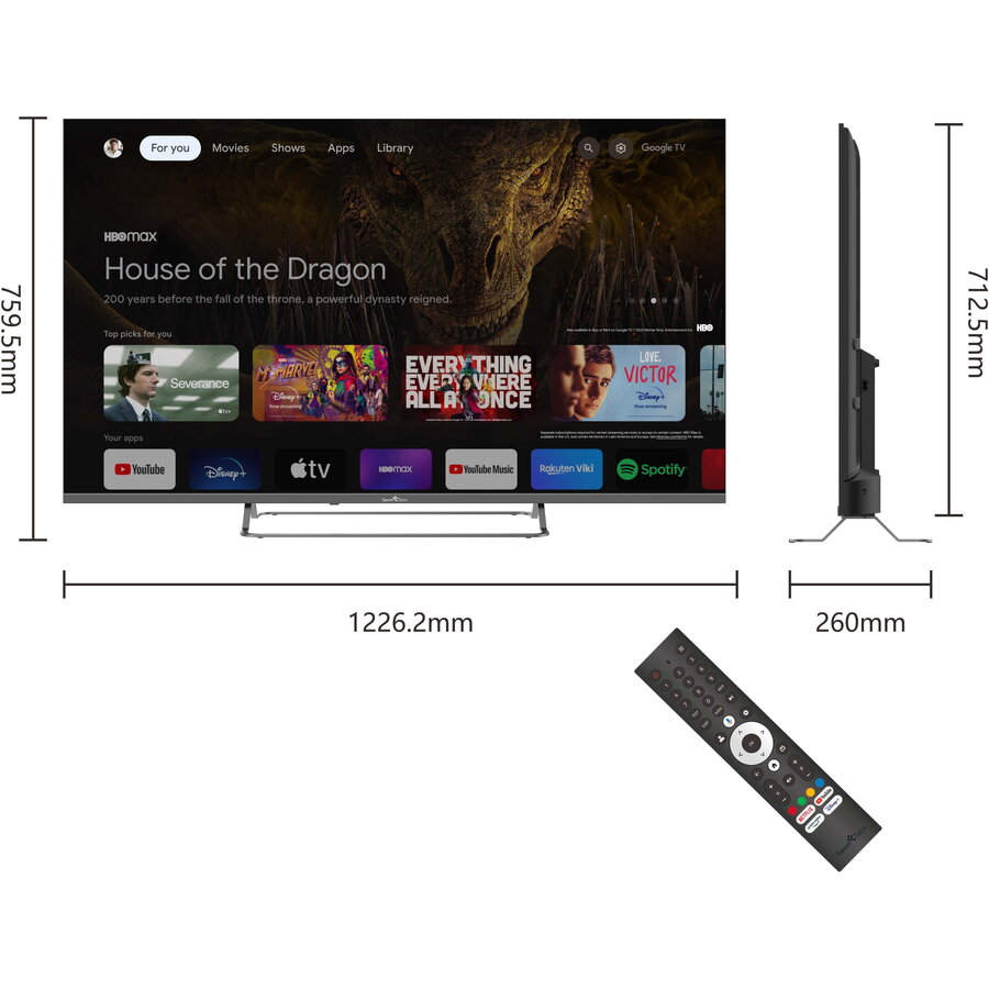Televizor SmartTech LED 55UG02V, 139 cm, Smart WebOS, 4K Ultra HD, Clasa E